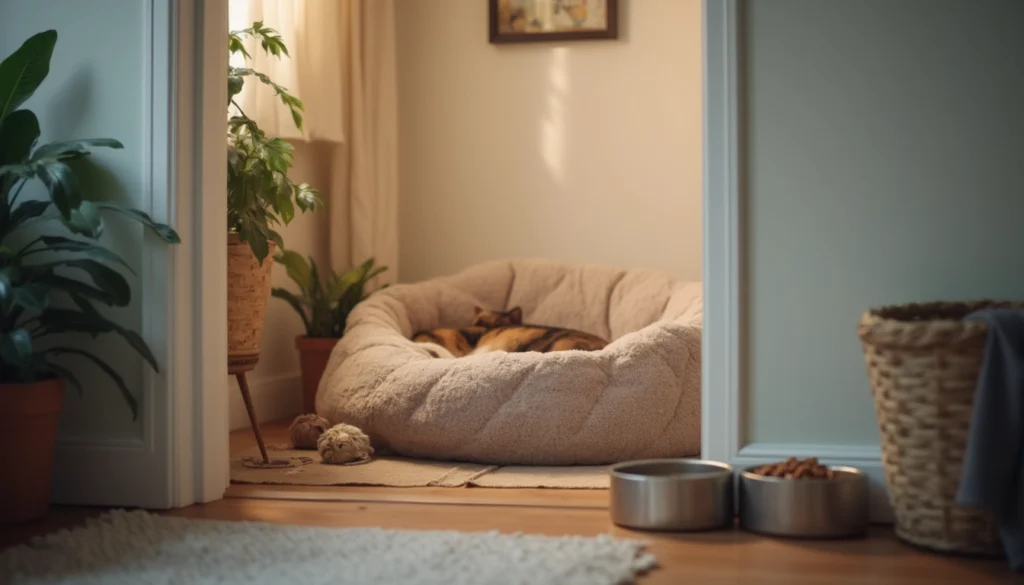 mascota durmiendo en su cama